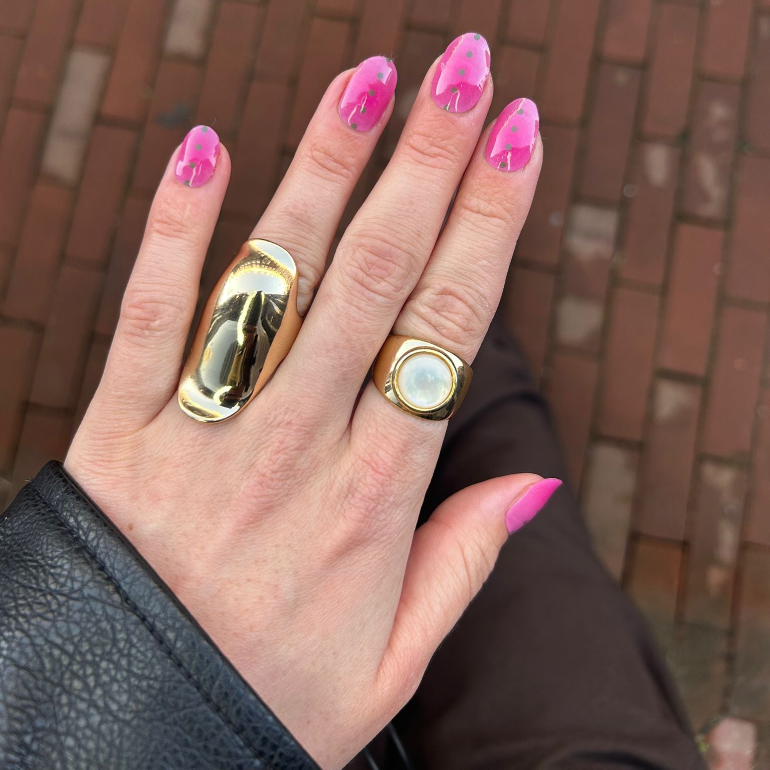 Aura Pop Maniac Nails gellak stickers Manicure Nail Art hand Pink Nails Dots