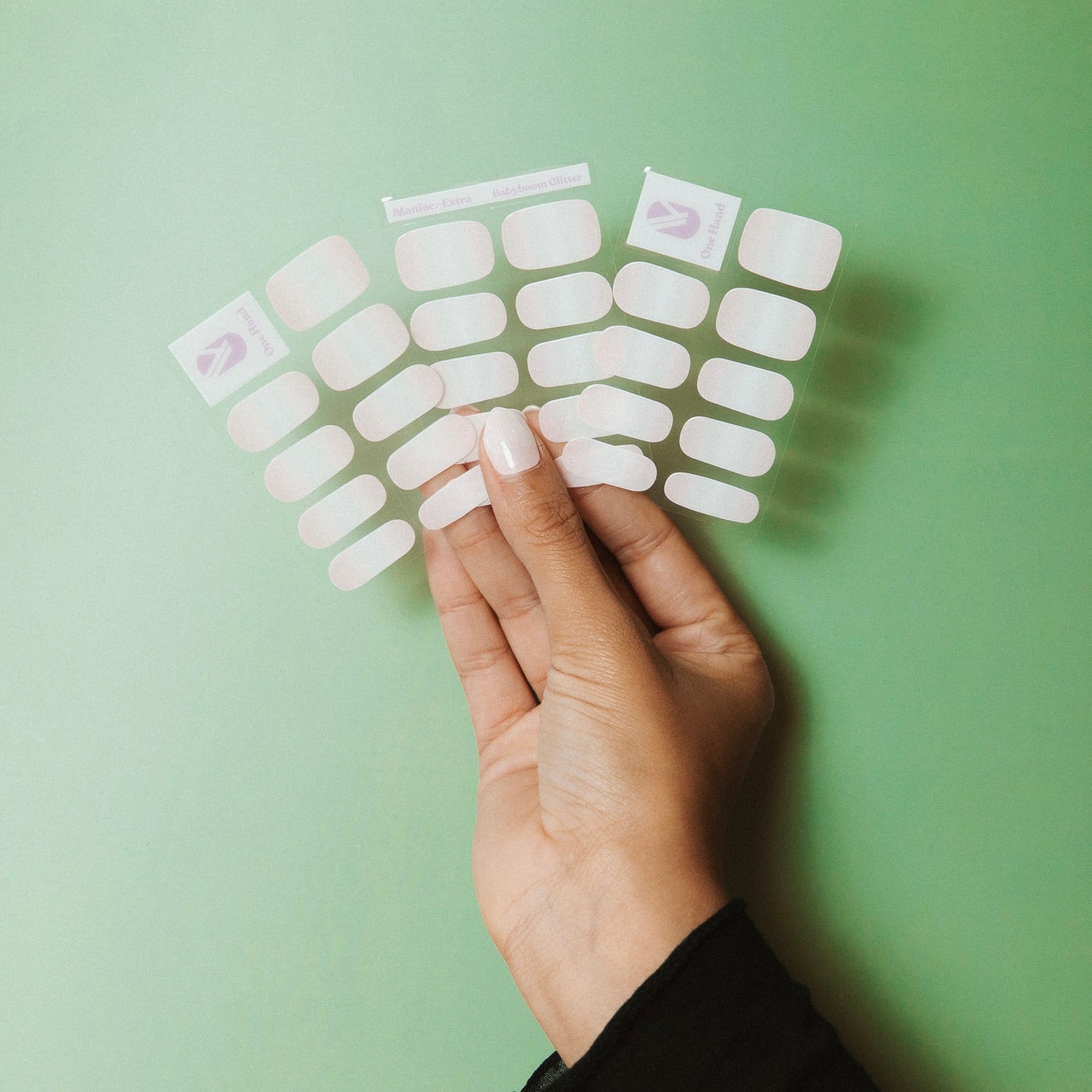 Babyboom Glitter Maniac Nails gellak stickers Manicure Glitter pink  sheets