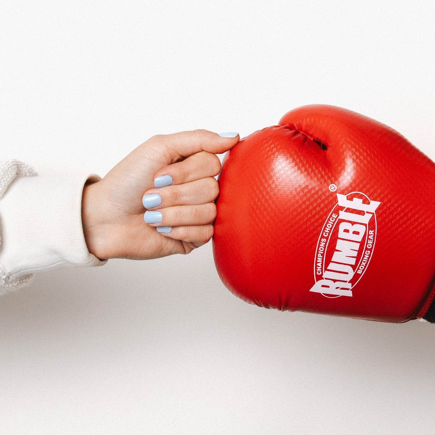 Breezy blue Boks glove hand