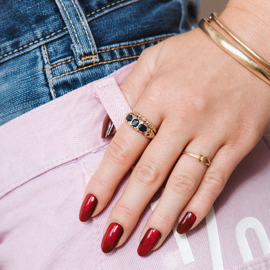 Burgundy Bloom - Maniac gel nail stickers