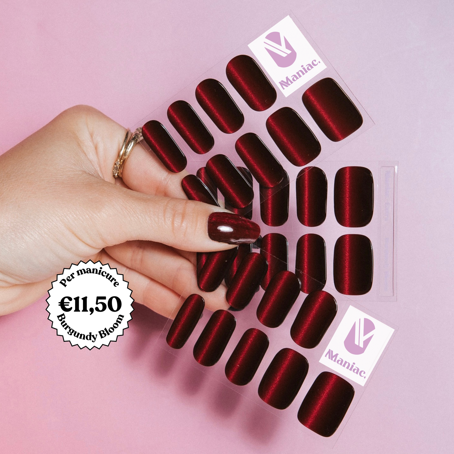 Burgundy Bloom - Maniac gellak stickers