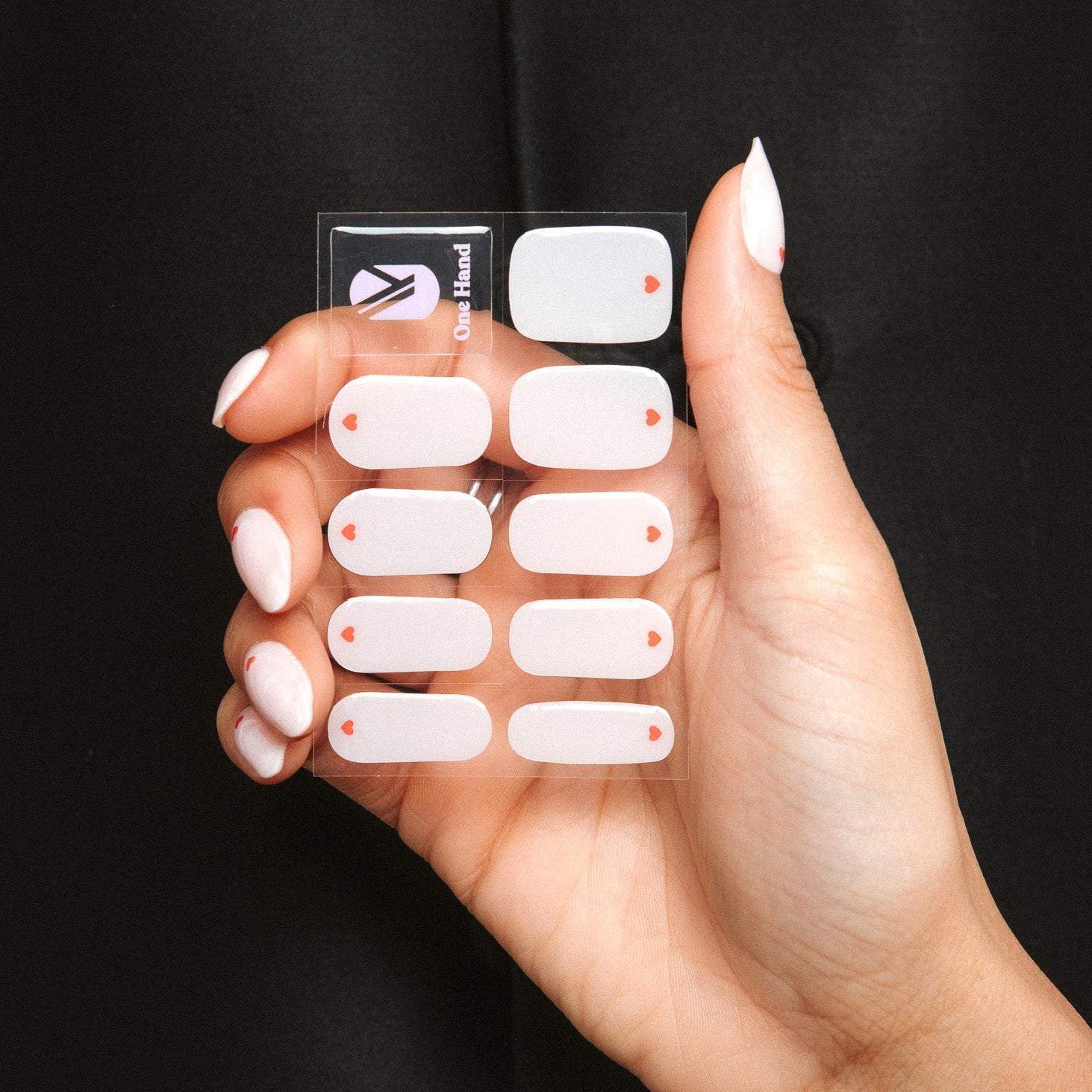 Heart to Heart by &C Maniac Nails Gellak Stickers Manicure Nail Art 1 Sheet Hearts Black Blazer