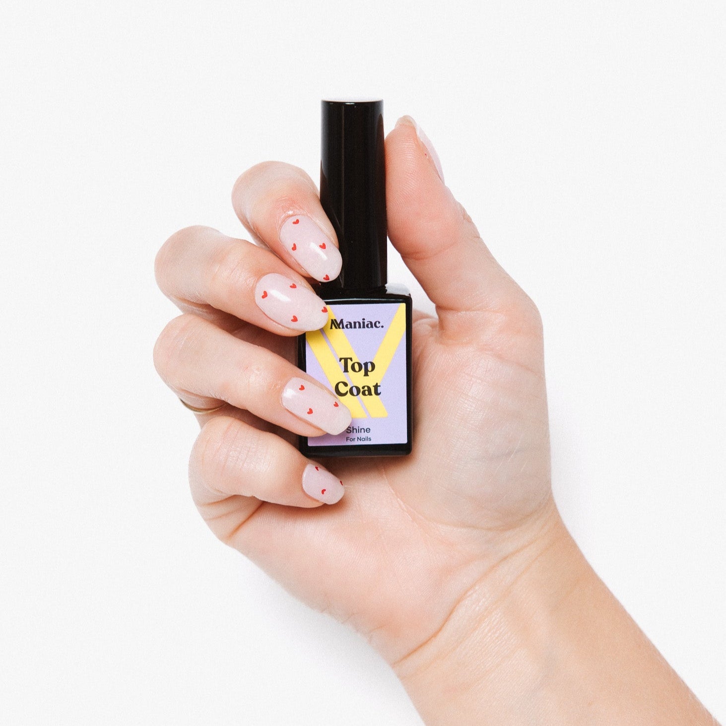 Heartbeats Maniac gellak stickers Manicure heart red top coat