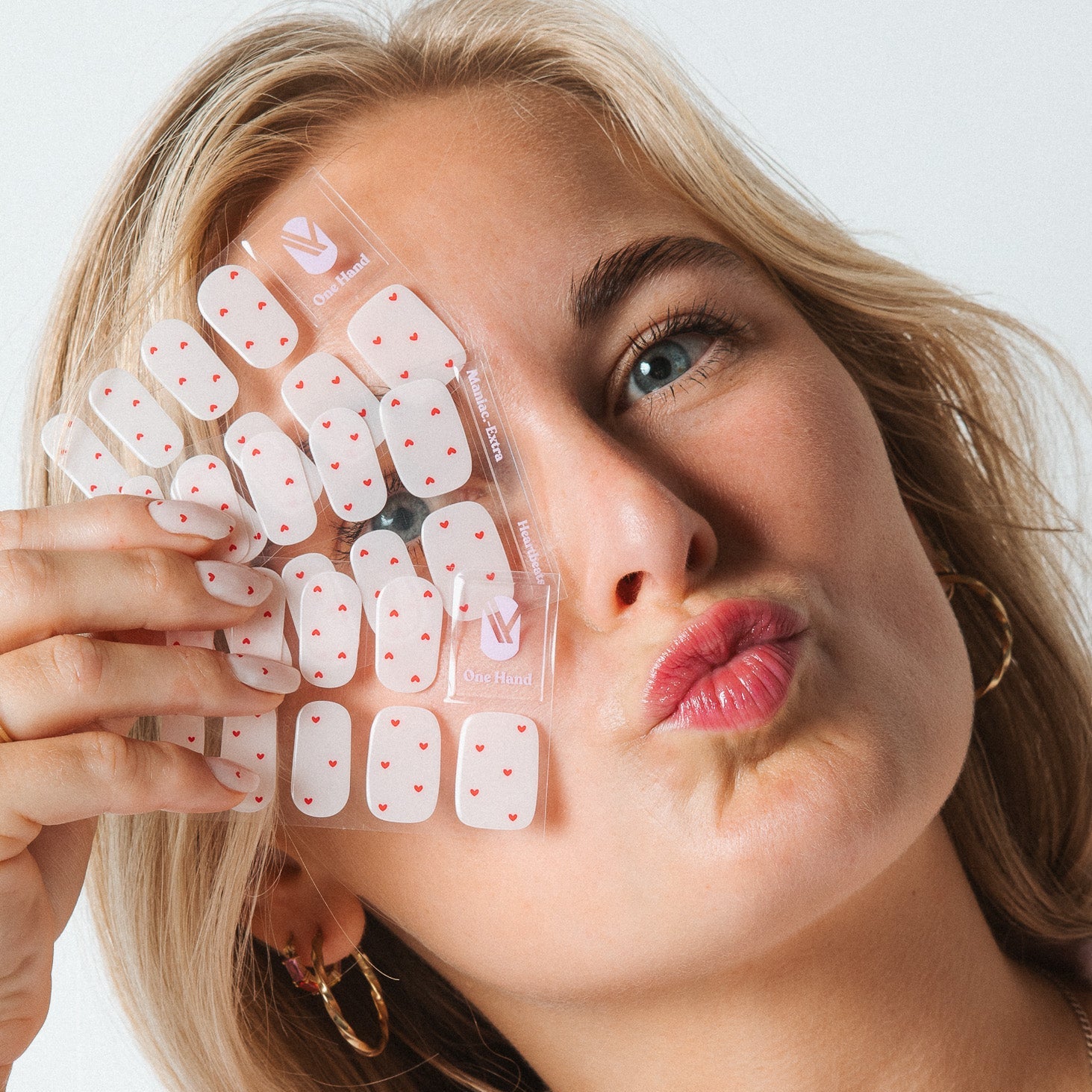 Heartbeats Maniac gellak stickers Manicure heart red sheets