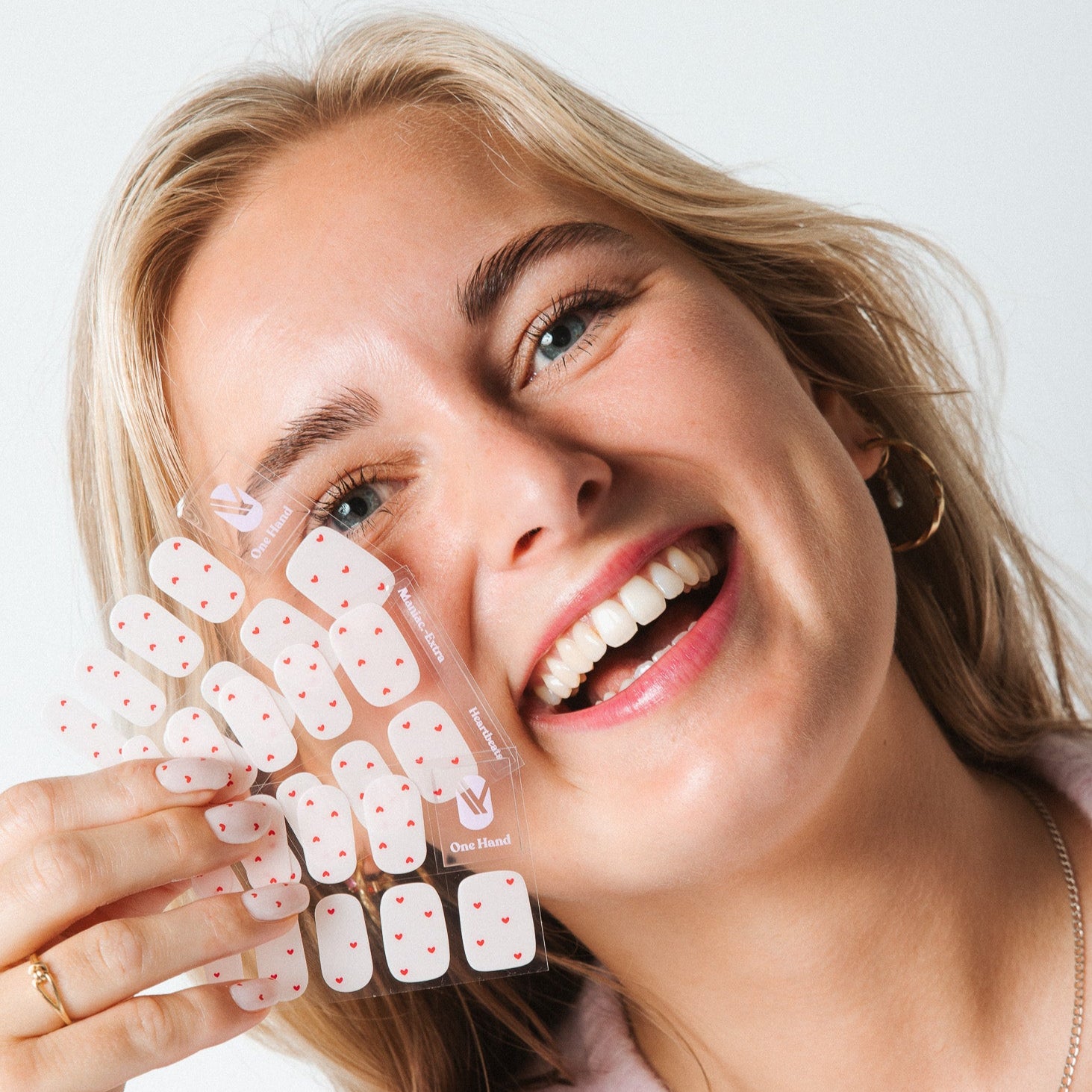 Heartbeats Maniac gellak stickers Manicure heart red smile