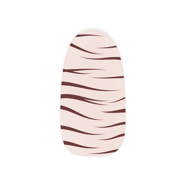 Jungle Vogue Maniac gellak stickers Manicure stripes brown