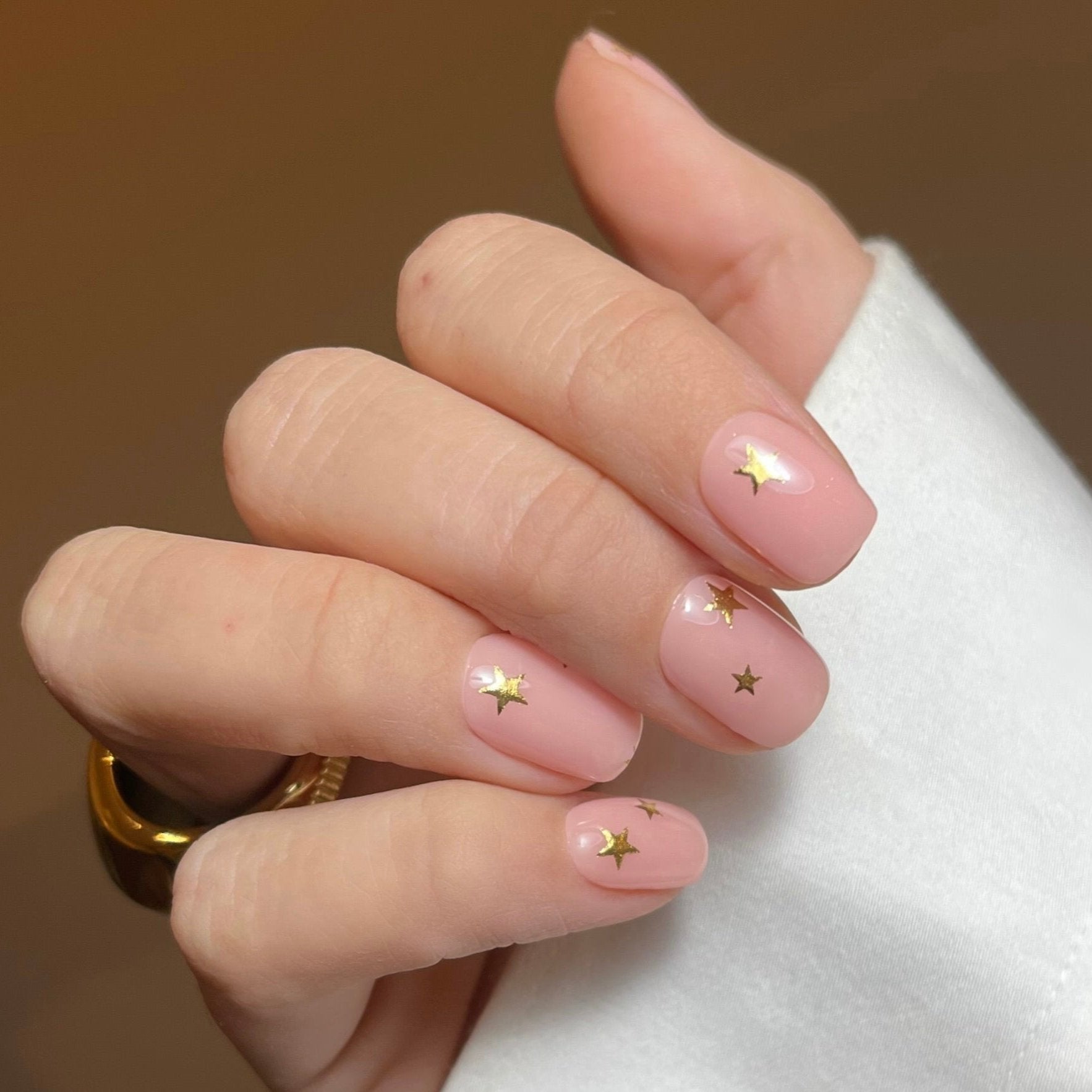 Golden Star by Anouk Nijs Maniac Nails gellak stickers Manicure Gold