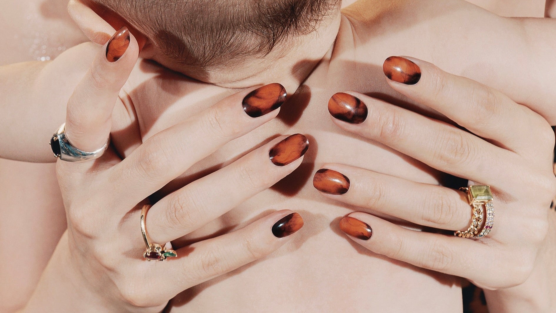 Olga Maniac gellak stickers Manicure brown baby