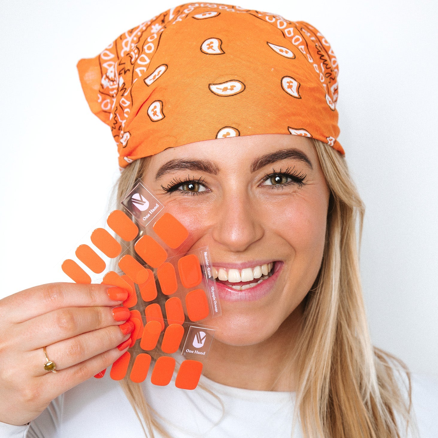 Olympia Orange Maniac Nails Gellak Stickers 3 Sheets Orange Scarf