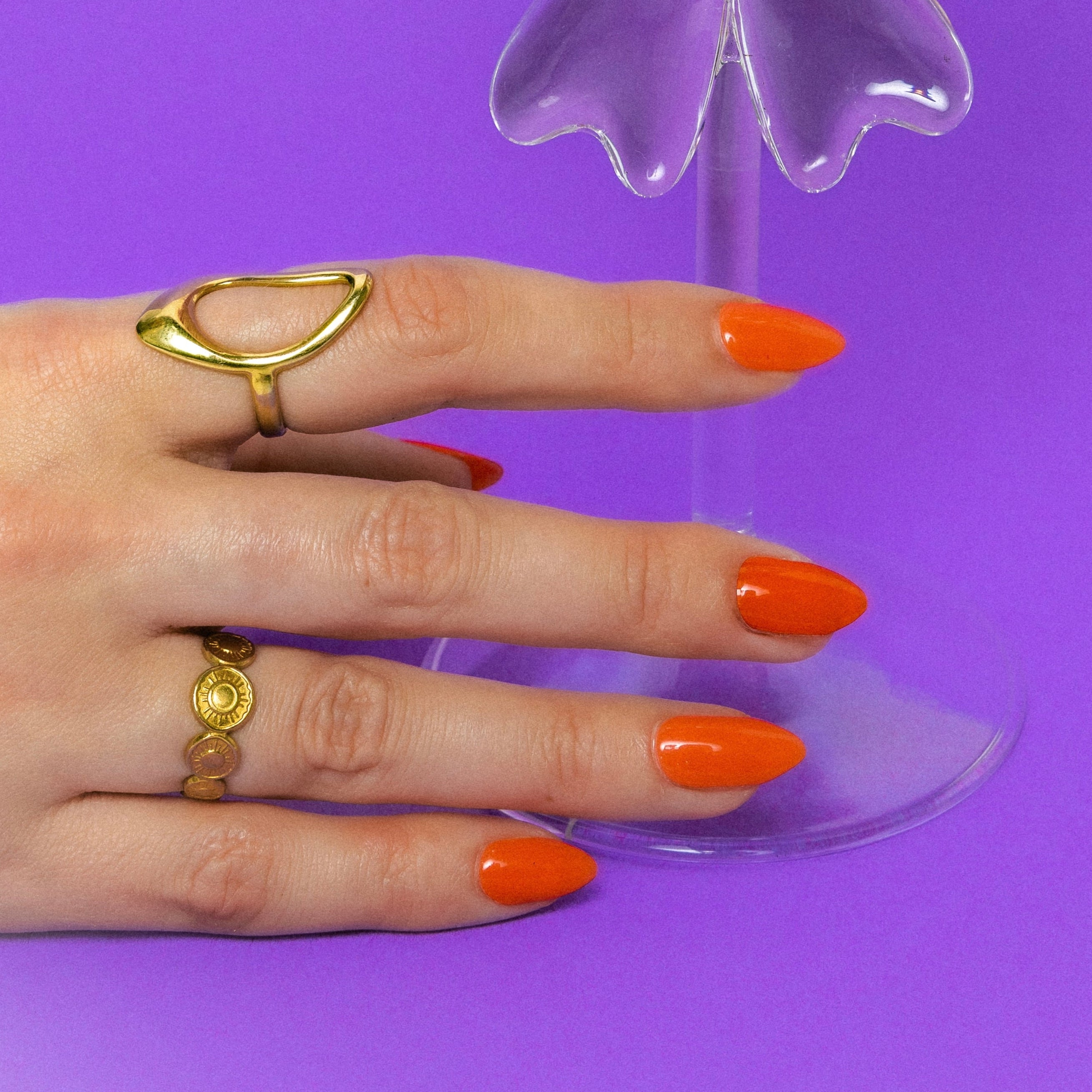 Olympia Orange Maniac Nails gellak stickers Manicure Orange glas
