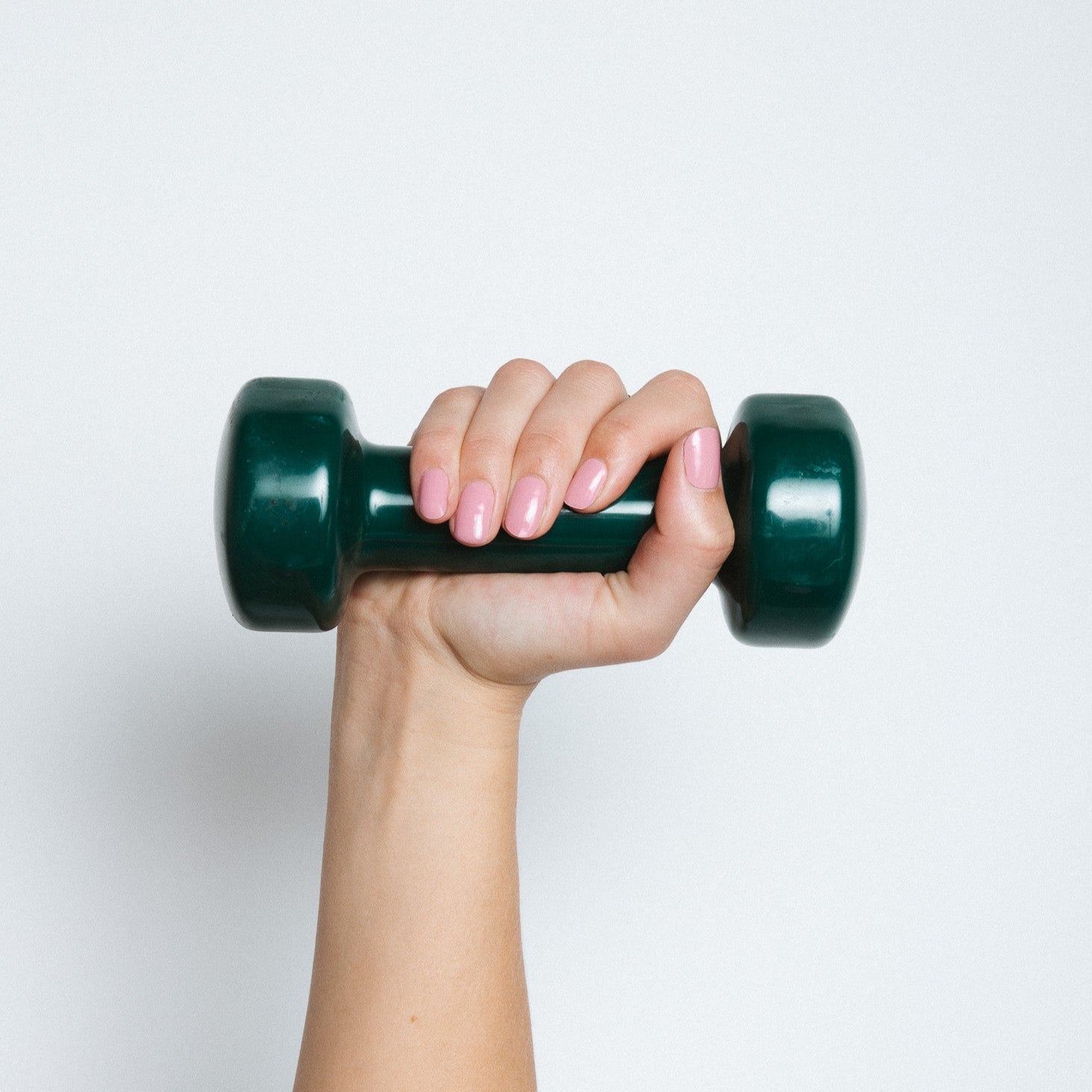 Parul Pink Sport dumbell nails