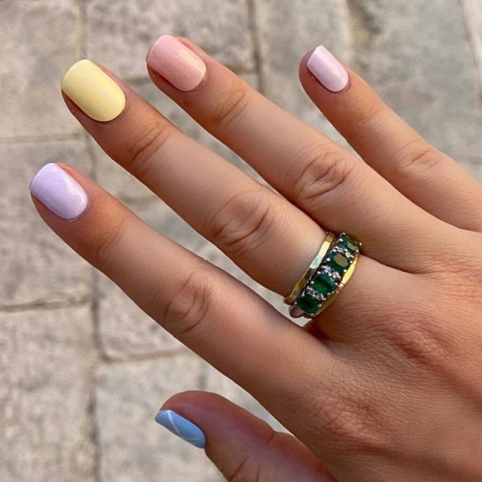 Pastel Rainbow Maniac gellak stickers ringen verschillende kleuren