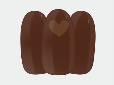 Caramel Latte Stephsa Maniac Nails Manicure Chocolate Brown Produt Image Heart Nail Art