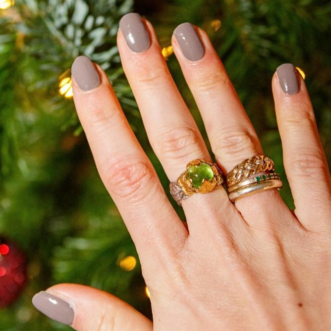 Teddy Taupe Maniac gellak stickers kerstboom