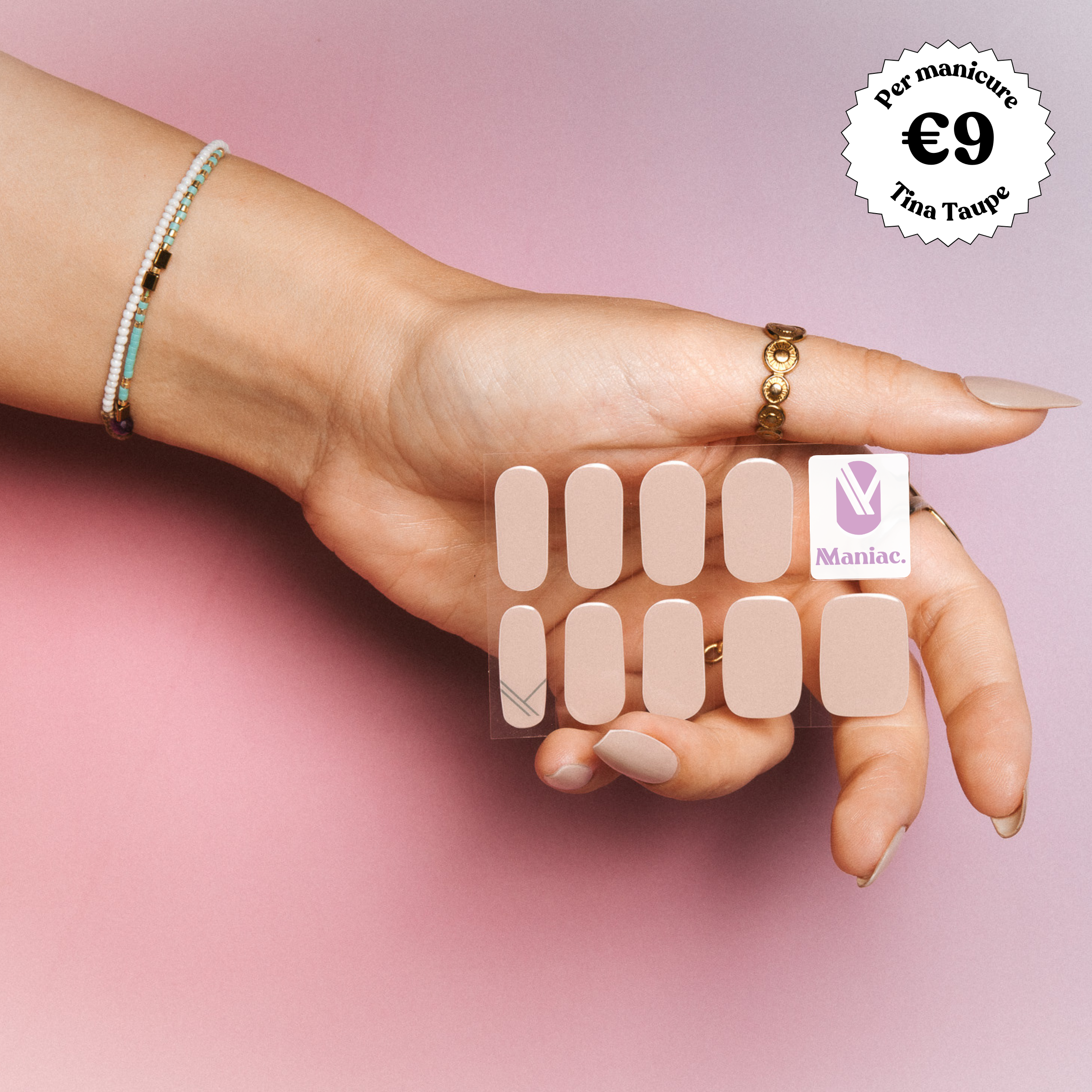 Tina Taupe Nagels gellak stickers Maniac