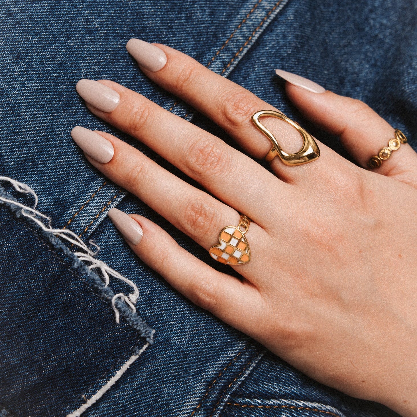 Tina Taupe gellak stickers denim sfeer