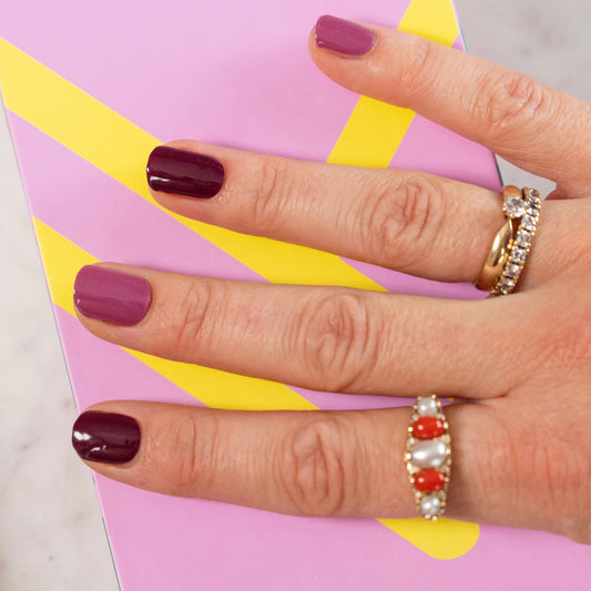 Carolien Spoor Maniac Nails Gellak Stickers Manicure Purple Nail Art ringen Twice as Nice