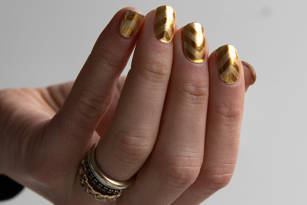 All Out Golden Manicure Maniac Nails