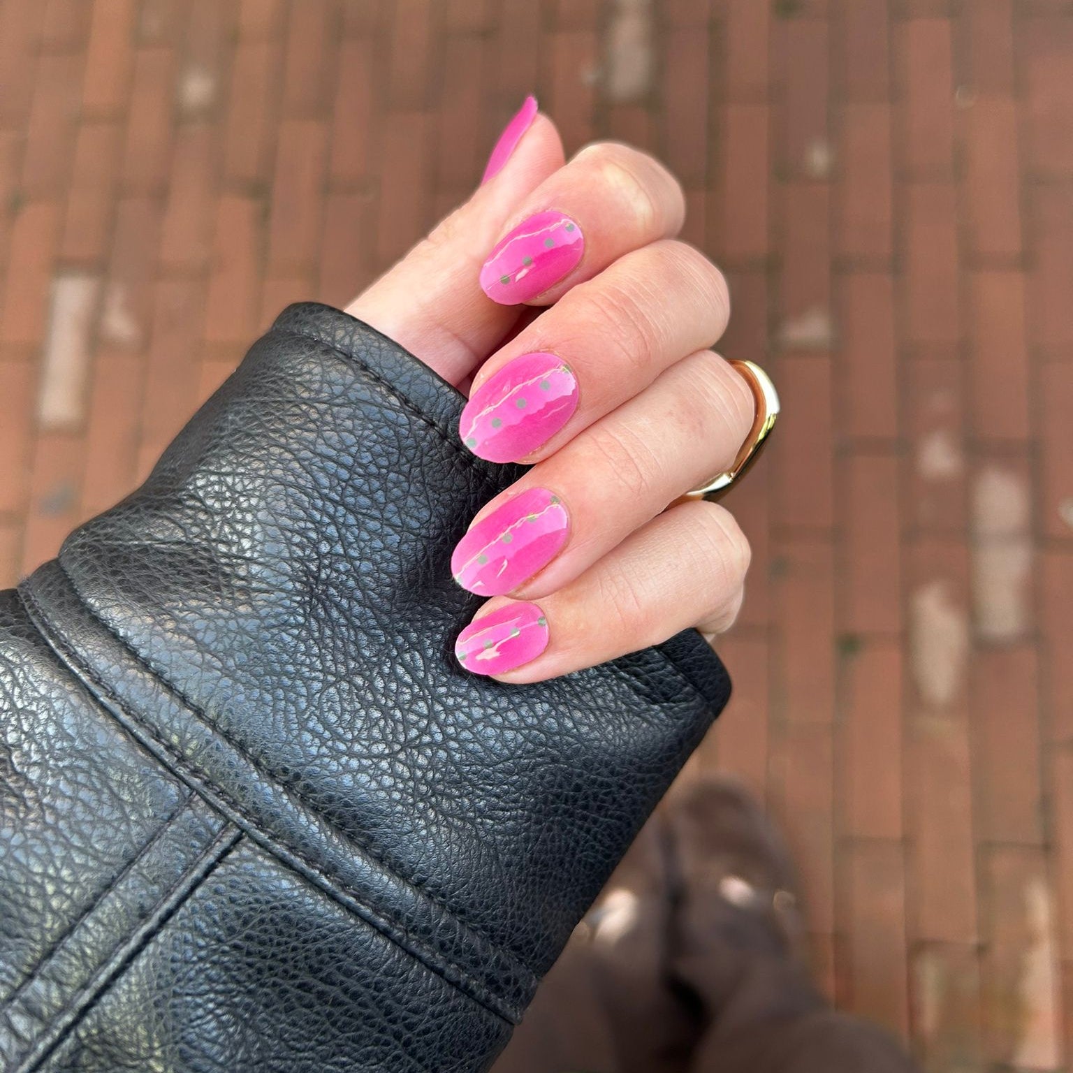 AuraPop Maniac Nails stickers gellak Manicure Nail hand Pink Dots