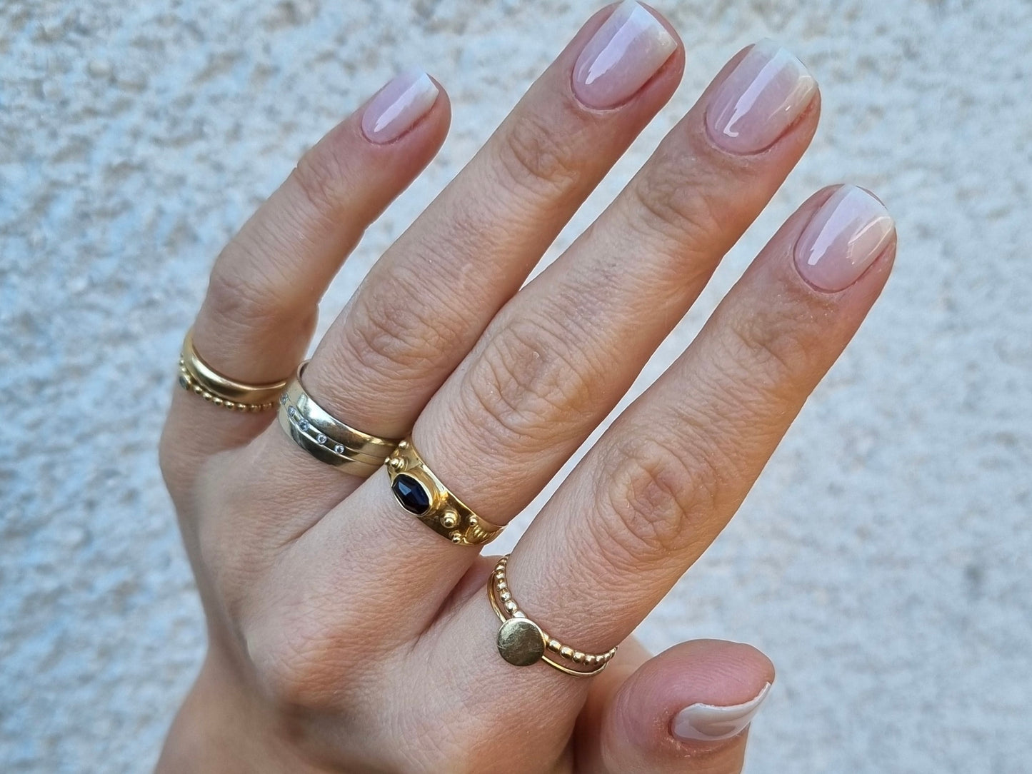 Babyboom Maniac Nails gellak stickers Manicure Pink Golden rings