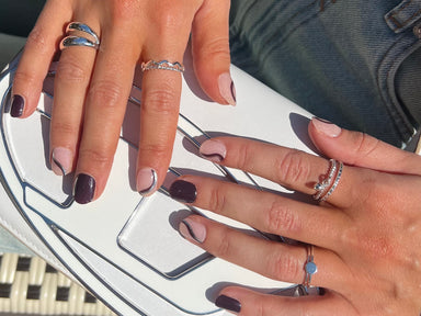 Better Together Maniac Nails by Nina & Jellina gellak stickers Manicure Purple zilvere ringen
