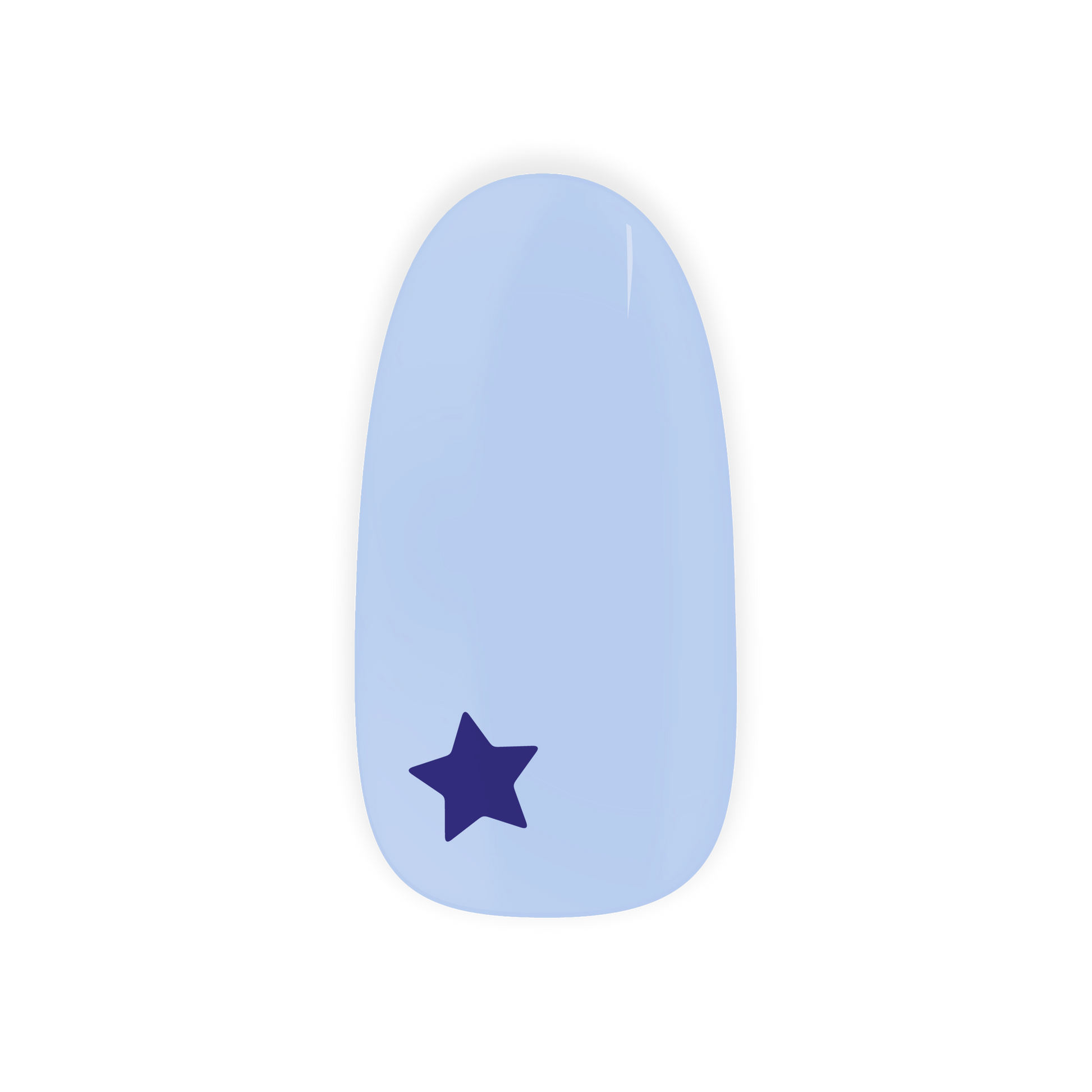 Blue Wish gel nail sticker by Maniac Nails, single nail design swatch