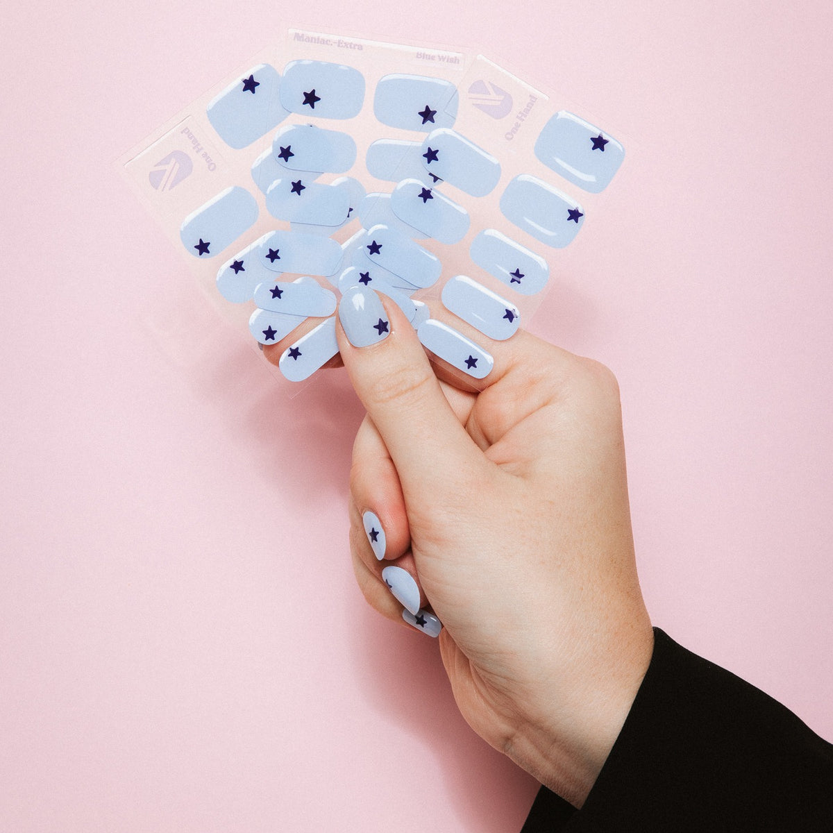 Blue Wish nail sticker sheets by Maniac Nails, easy salon quality gel nails at home