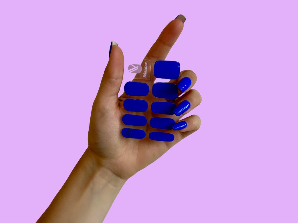 Bodhi Blue design van Maniac Nails met sheet