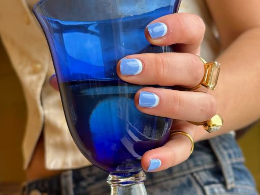Boyfriend Jeans Maniac Nails Nail Art manicure blue glass
