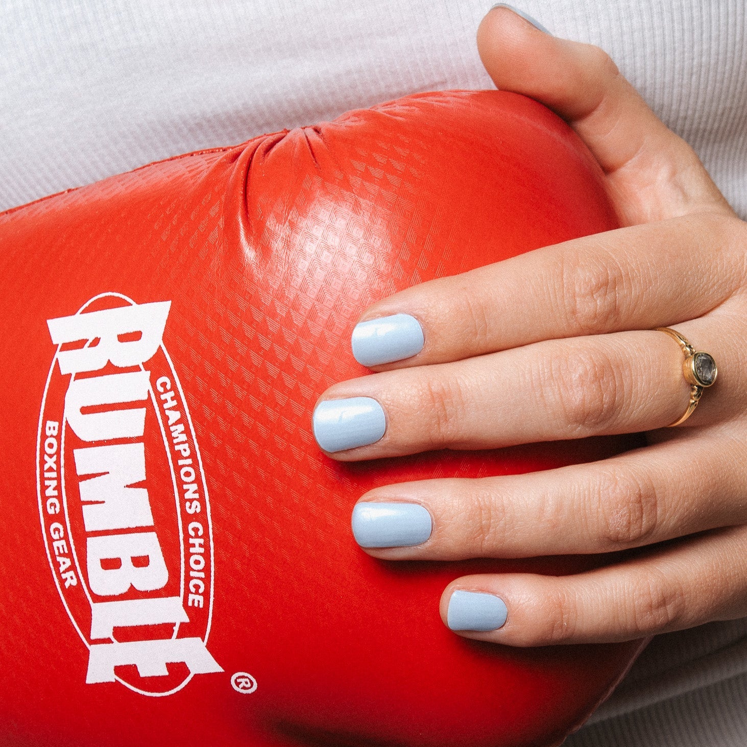 Breezy blue nails boks glove