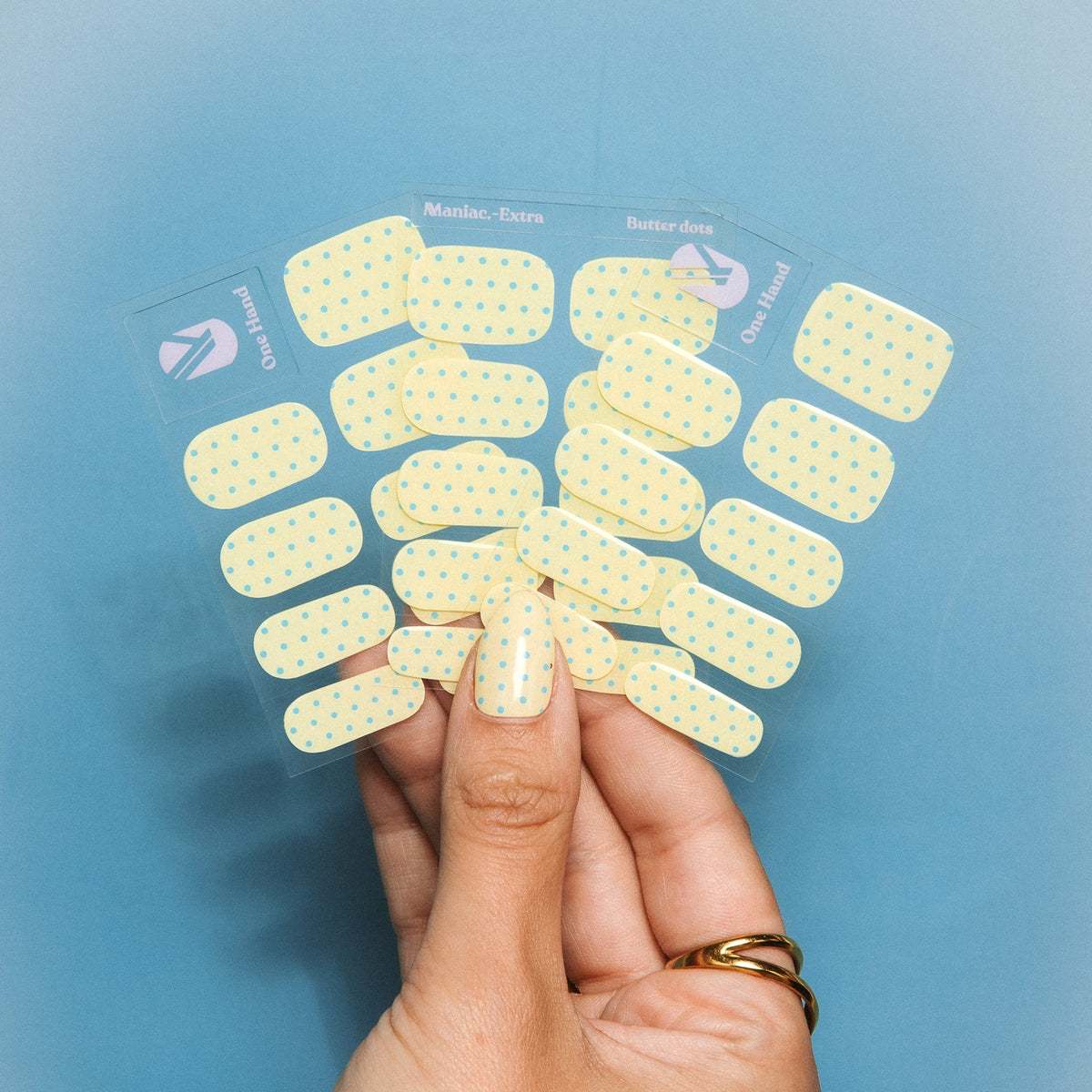 Butter Dots gel nail sticker sheets by Maniac Nails, easy salon quality gel nails at home
