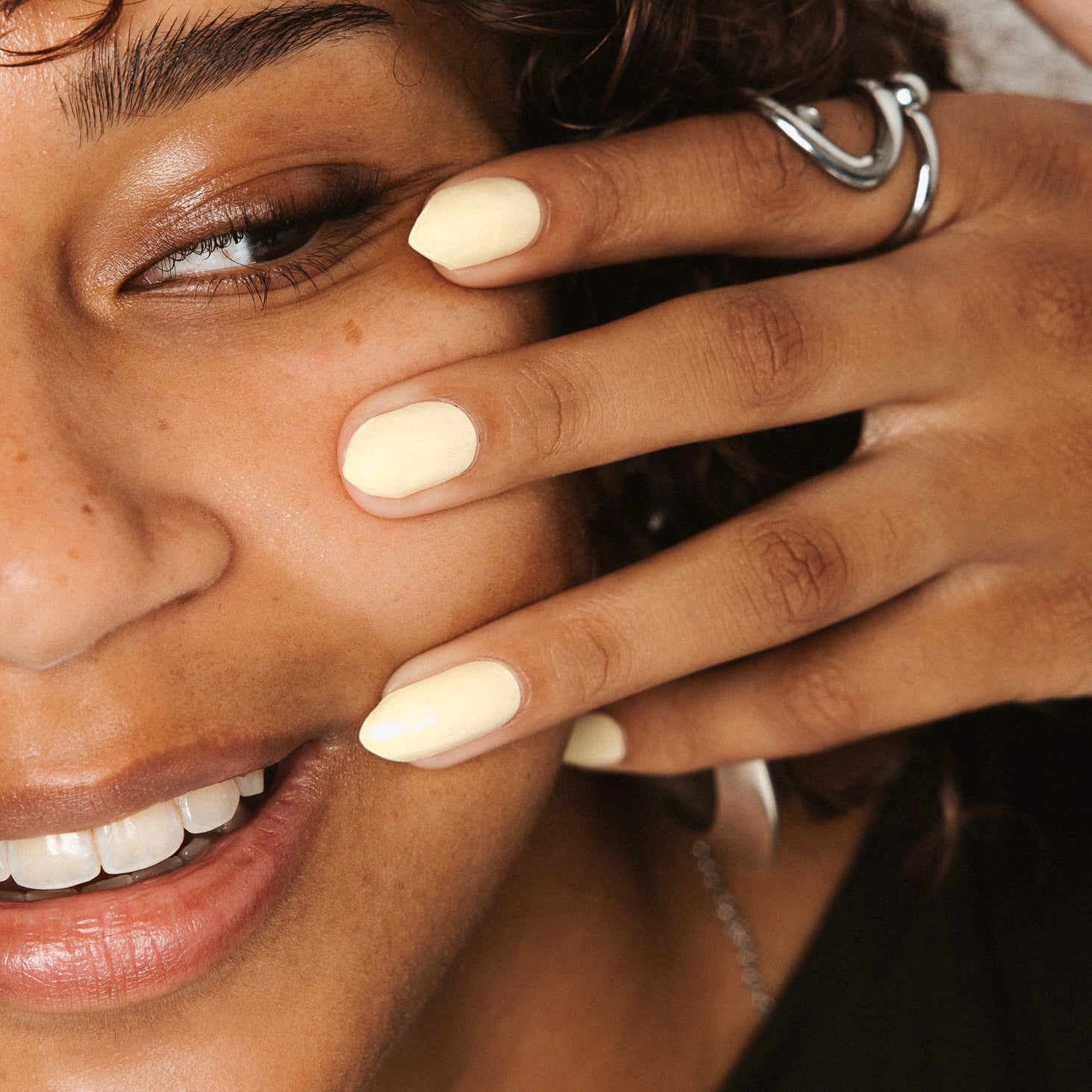 Butter Yellow Maniac gel nail stickers Manicure smile