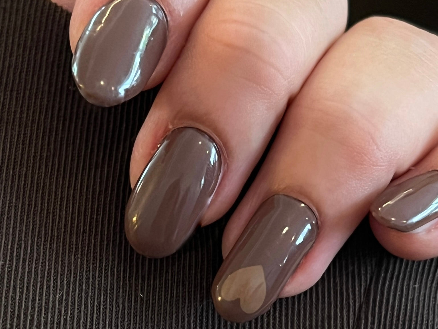 Caramel Latte Stephsa Maniac Nails Manicure Chocolate Brown Produt Image Heart Nail Art