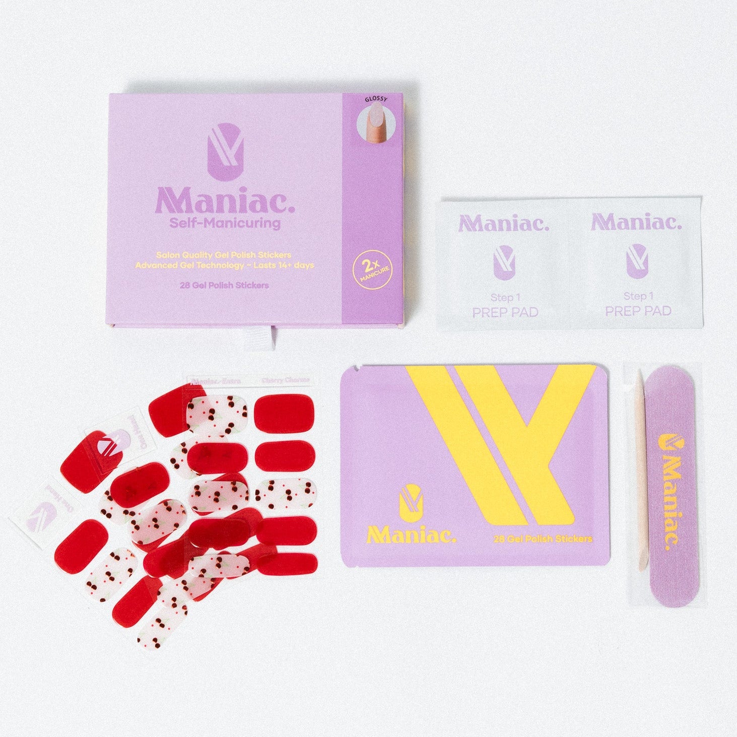 Cherry Charms Self-Manicuring box prep pad 3 sheets