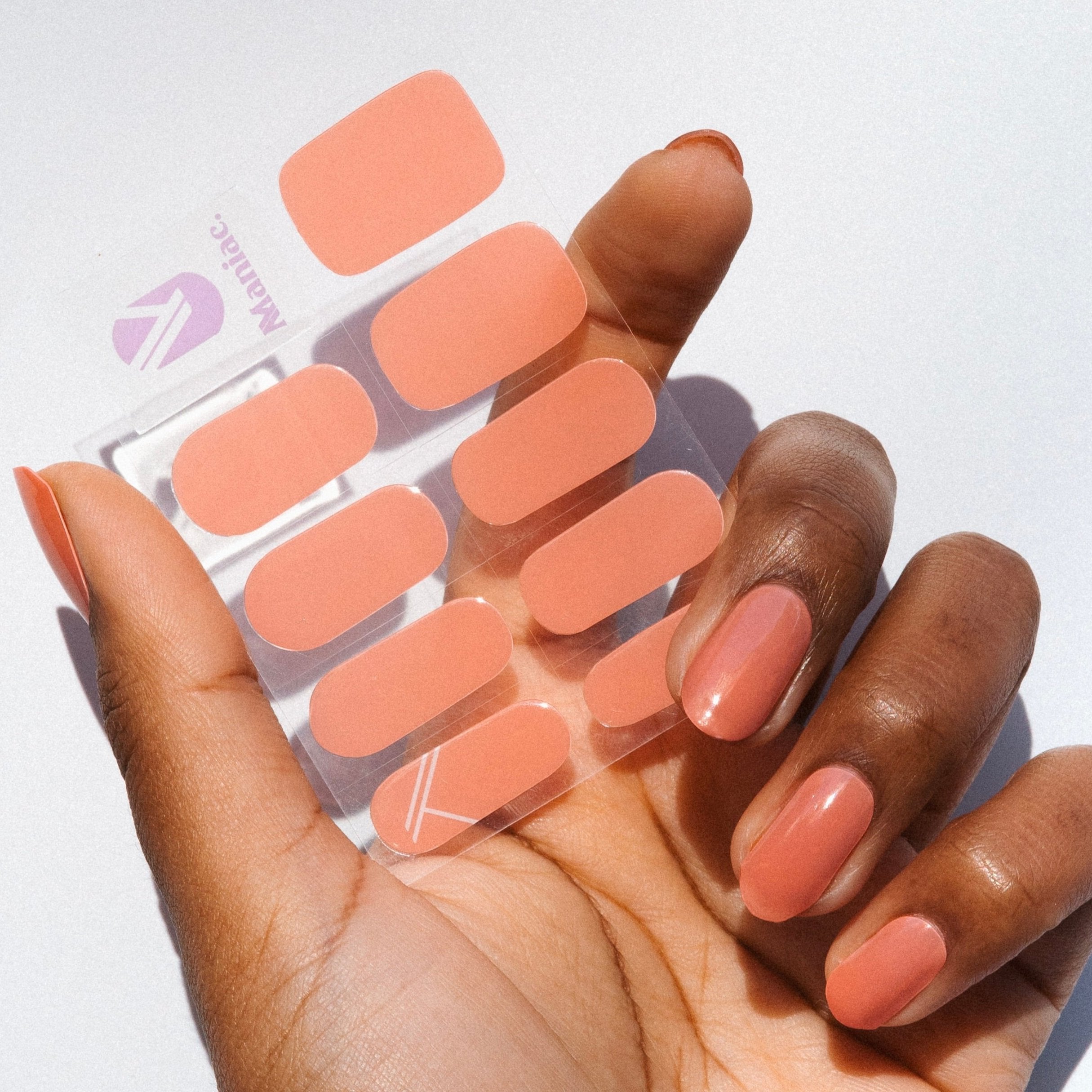 Chloe Coral Maniac Nails gellak stickers Manicure Orange sheet
