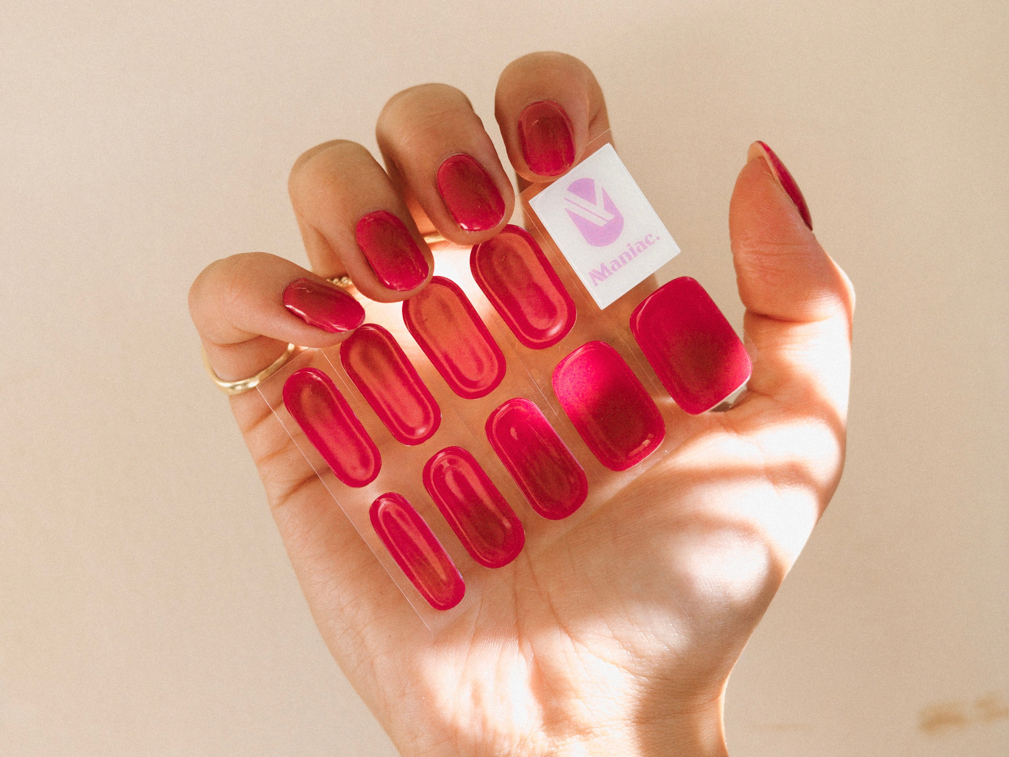 Cosmopolitan Maniac Nails red aura Manicure Nail Art sheet
