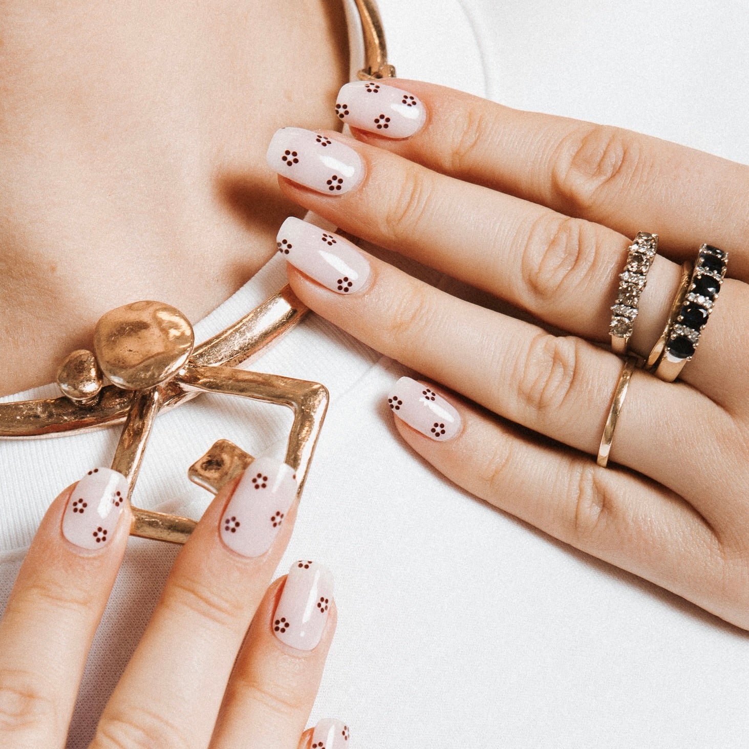 Dot Daisy Maniac Nails gellak stickers Manicure flowers pink red white gold