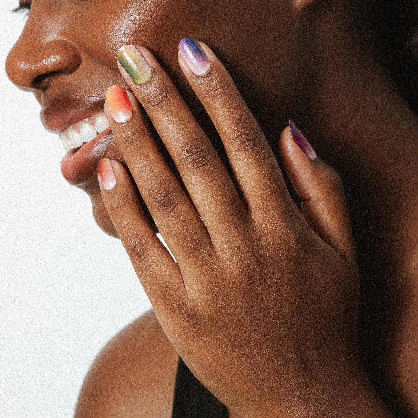 Every Mood Maniac Nails multi color nail art on hand 