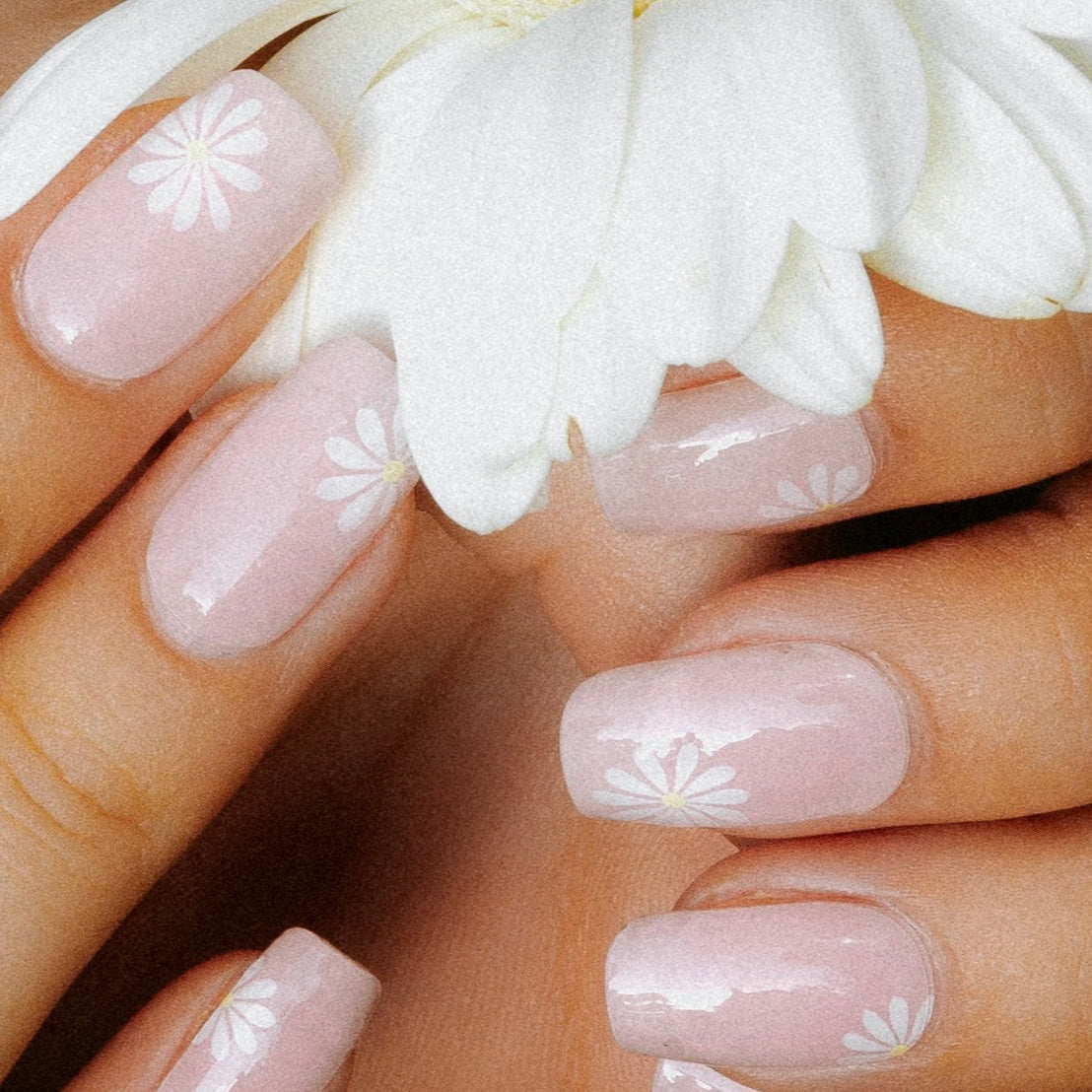 Floral Fling Maniac gellak stickers Manicure white yellow Neutral flower