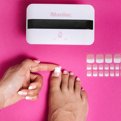 french pedicure maniac nails gellak stickers