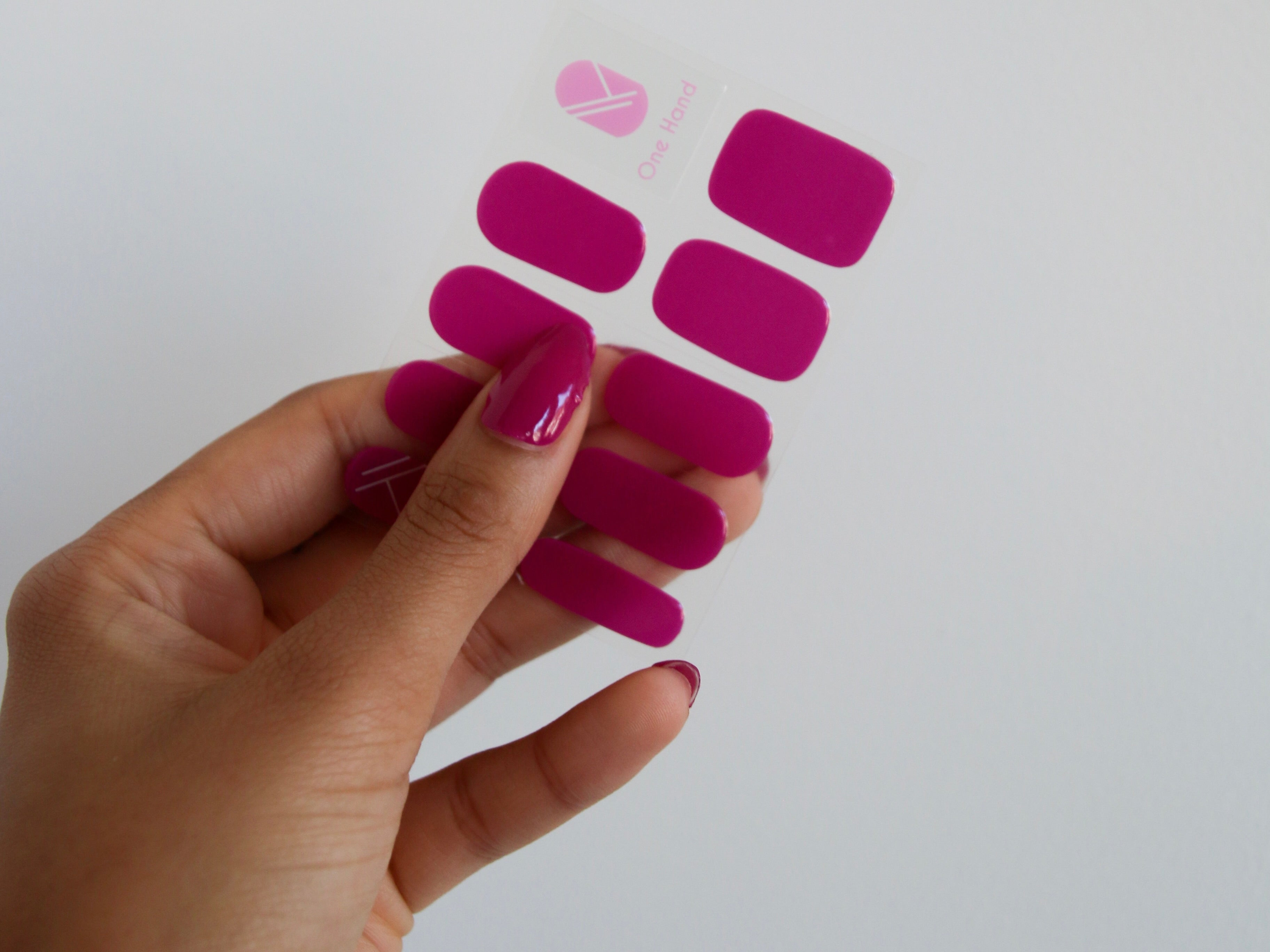 Frenkie Fuchsia Maniac Nails gellak sticker Manicure solid Purple Sheet