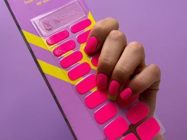 Gaga Pink Maniac Nails Gellak Stickers Hot Neon Pink Manicure Sheet