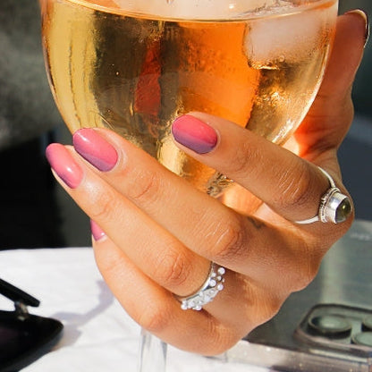Maniac nails pink purple hands gelstickers wine