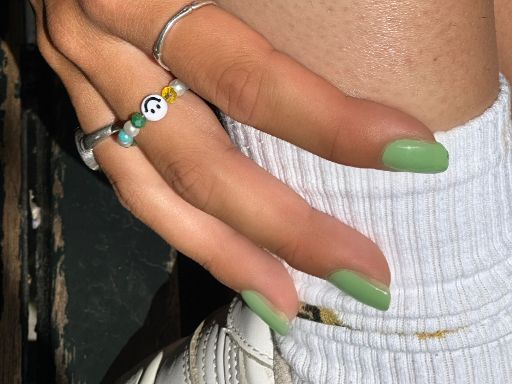 Gianna Green Maniac Nails Gellak Stickers Manicure Smiley ring