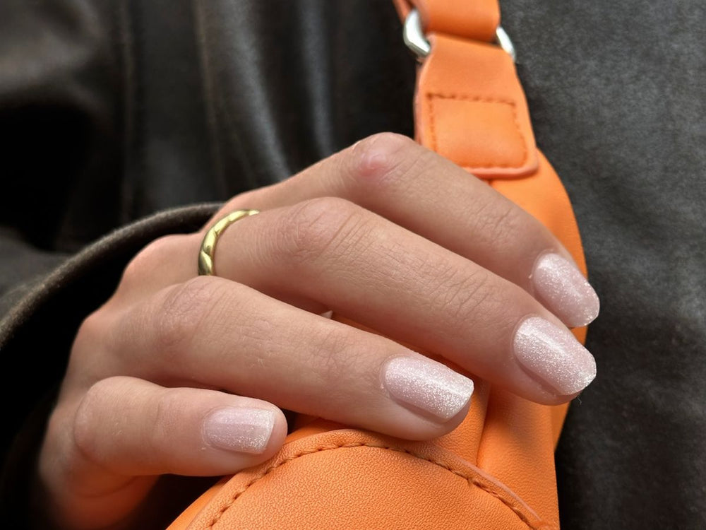 Glossy Maniac Nails Glitter Manicure   Orange bag
