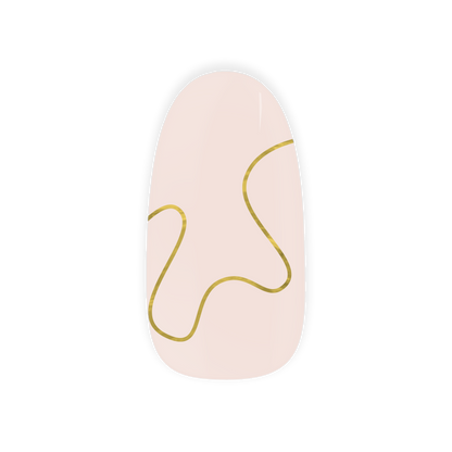 Gold line maniac nails gelstickers nail art hand