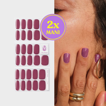 Grape by Nicole Huisman gellak stickers voor 2 manicures, stickervellen en resultaat op de nagels | Maniac Nails
