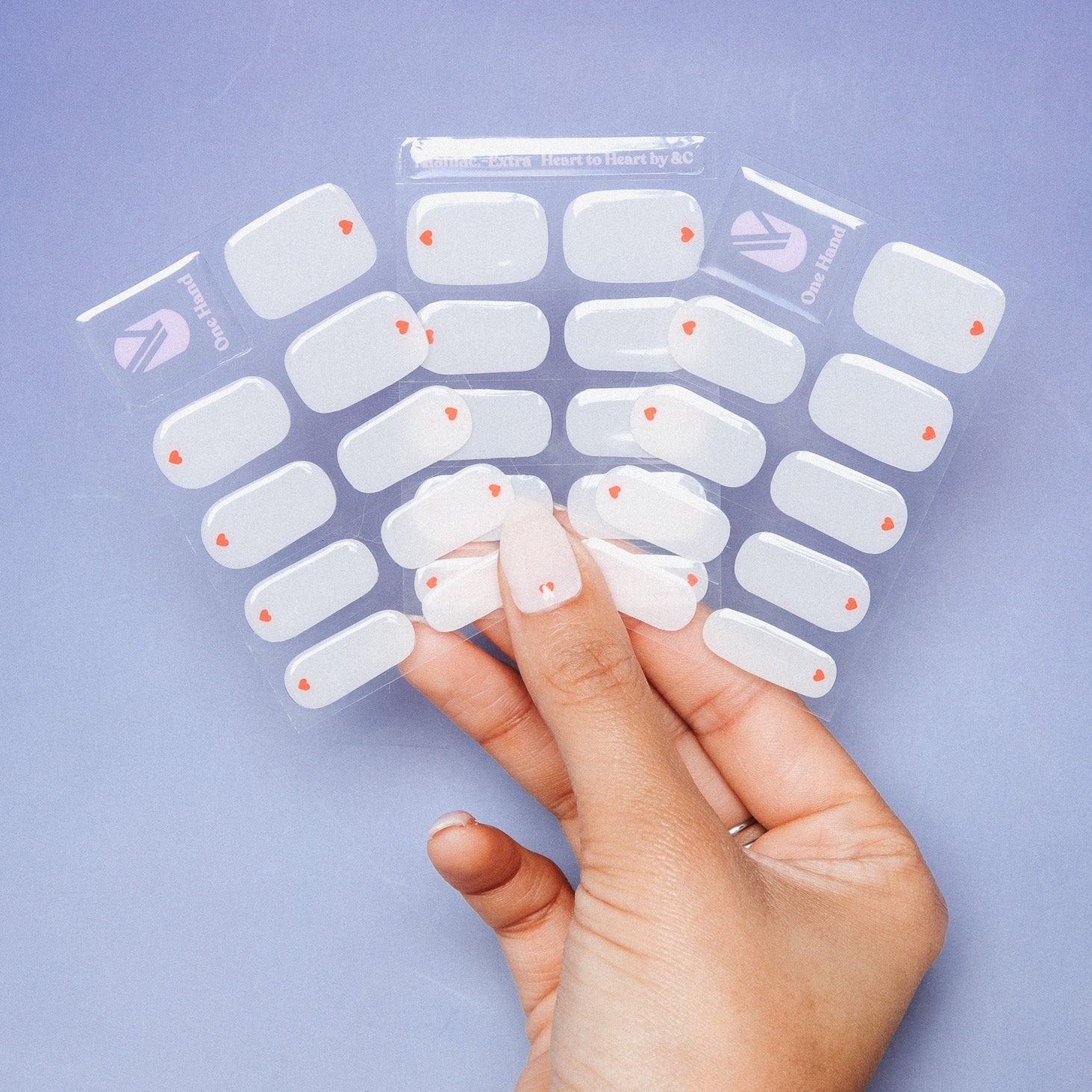 Heart to Heart by &C Maniac Nails Gellak Stickers Manicure 3 Sheets Nail Art Heart Hand