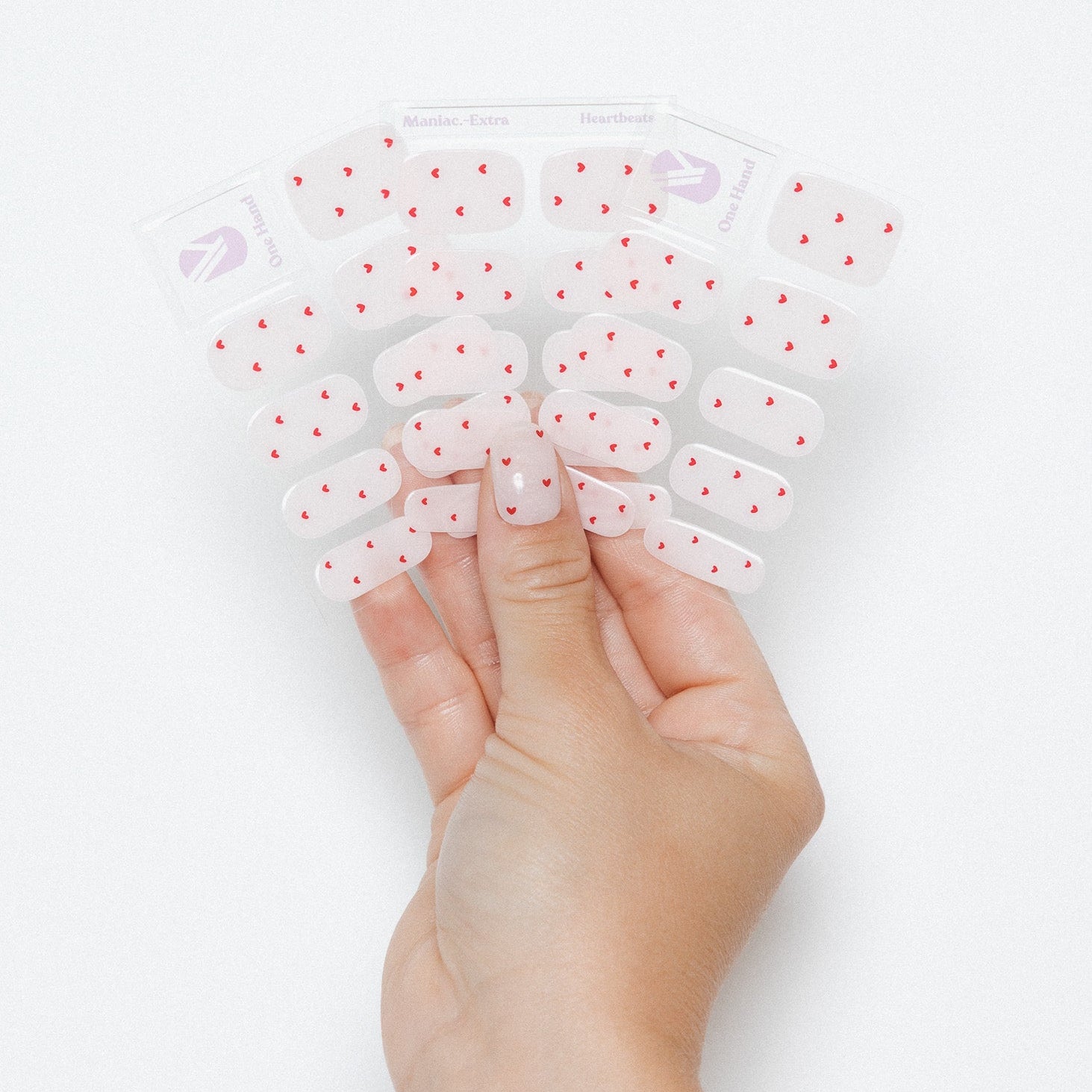 Heartbeats Maniac gellak stickers Manicure heart red sheets