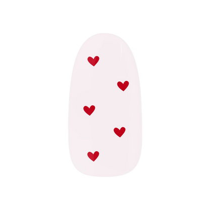 Heartbeats Maniac gellak stickers Manicure heart red